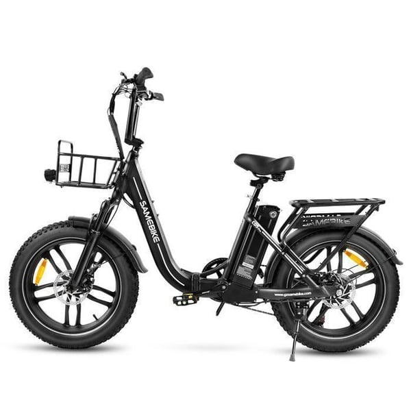 Samebike C05 Pro Elcykel 20" - Motor 500W - Batteri 36V/13Ah - Räckvidd 100km - Shimano 7 Växlar - Däck 20*4", Svart