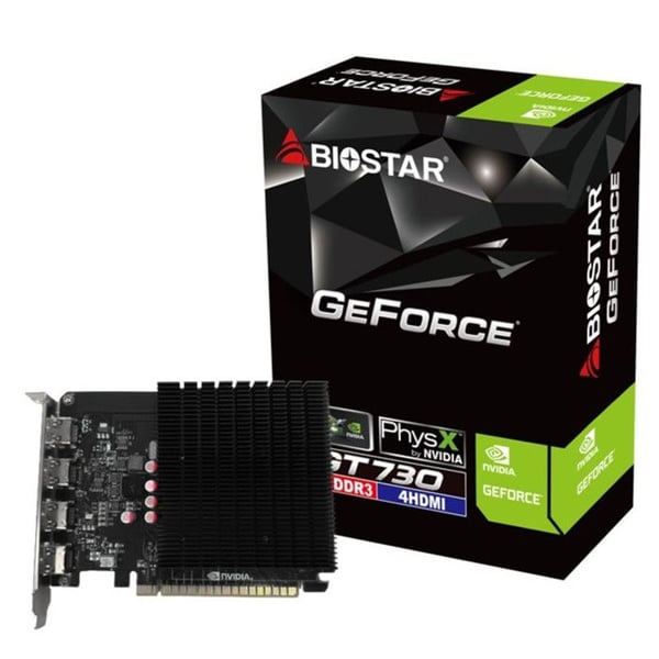 Intern grafikkort - Biostar - VN7313TG46 - NVIDIA GeForce GT 730 - 4 GB - 4xHDMI