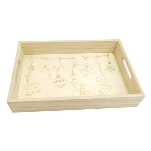 MégaCréa DIY - Träplatta att dekorera 30 x 20 x 5 cm