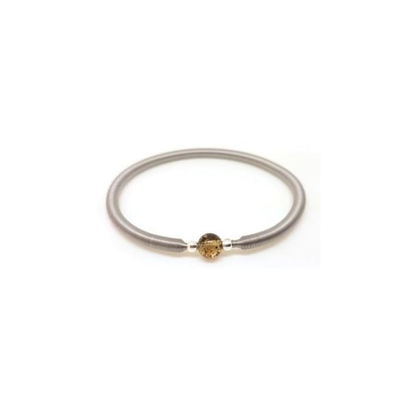 Kollektion CMLPB - Armband fjäderstål och bärnsten