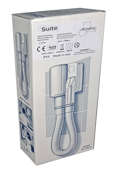 Hårtørrer JOHNSON ELETTRODOMESTICI SUITE - Hvid - Sektor - 800 W - 130 mm - 90 mm - 610 mm