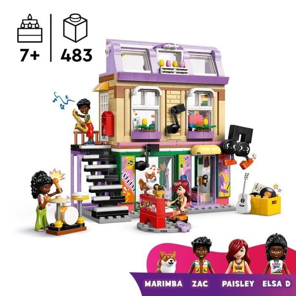 LEGO Friends 42653 Musikbutiken och Lägenheten - från 7 år