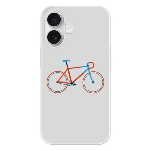 Coque i silikon förstärkt tryckt kompatibel med Apple iPhone 16 Cykelfärg Hipster