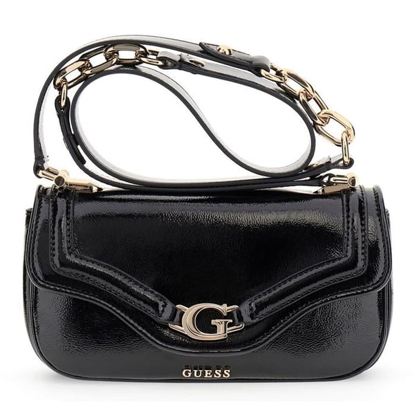 GUESS Axelhörnsväska i svart för kvinnor - Dea Crossbody Flap 325008