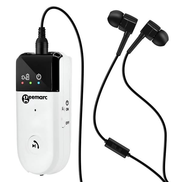 30dB Bluetooth lyssningsförstärkare för TV PC Telefon med mikrofon Geemarc Vit