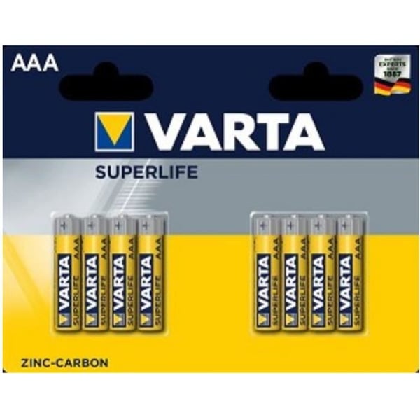 Varta batterier AAA Superlife R03 1,5V zink-kol 8 st