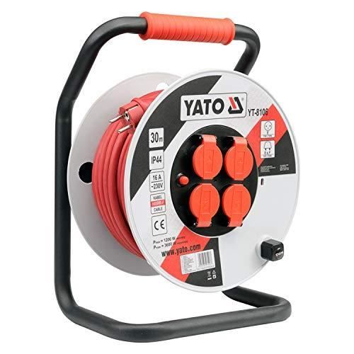 Kabelupprullare - YATO - YT-8106 - Metall - 30 m - 3 x 2,5 mm²