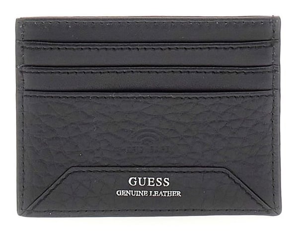 GUESS svart läderkortficka för män - Torino Card Holder 305359