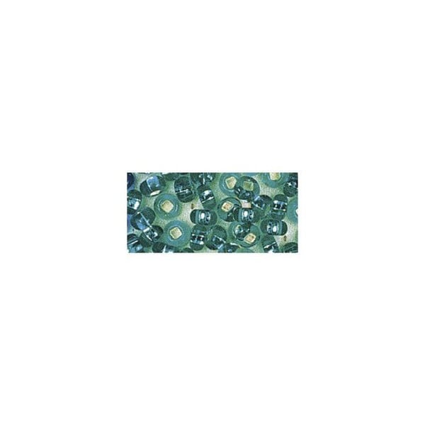 Rocailles, 2,6 mm av. silverpåkostnad, låda 16 g, jade