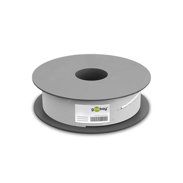 Ethernetkabel RJ45 - goobay - CAT 6 - 100 m - UTP - Solid - Vit