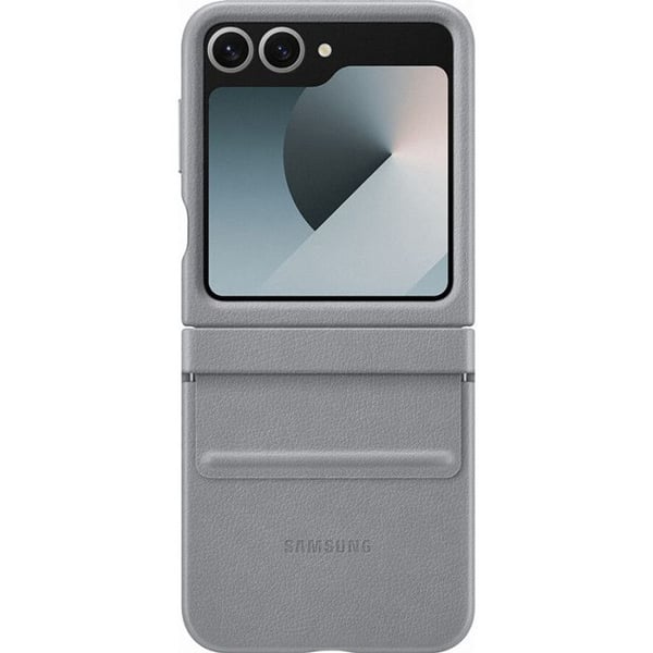 Coque - Kindsuit - Galaxy Z Flip 6 - Äkta läder - Grå - Mjuk