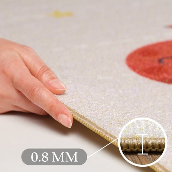 Barnmatta - AYYILDIZ - Solsystemets design - Beige - 140x200 cm - 100% Polyamid