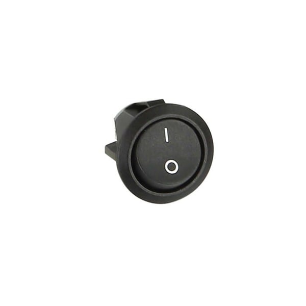 Strömbrytare ON-OFF - ACV - SPST 1P - Svart - Borrning 20 mm - 5 A/250 Vac