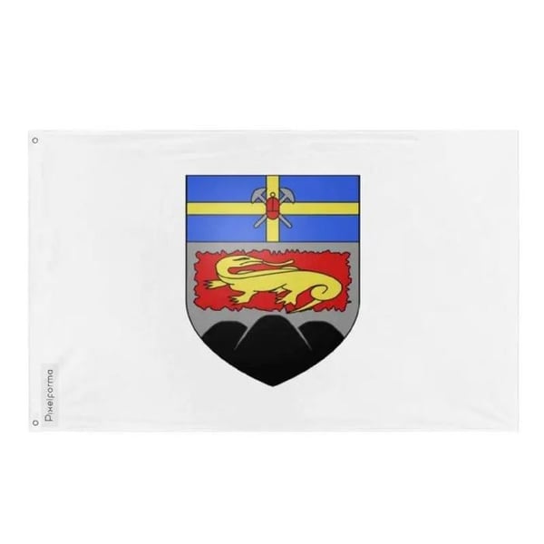 Flagga Thetford Mines – 192 x 288 cm – Motståndskraftig Polyester – 2 Metallöglor – Inomhus / Utomhus – Pixelforma