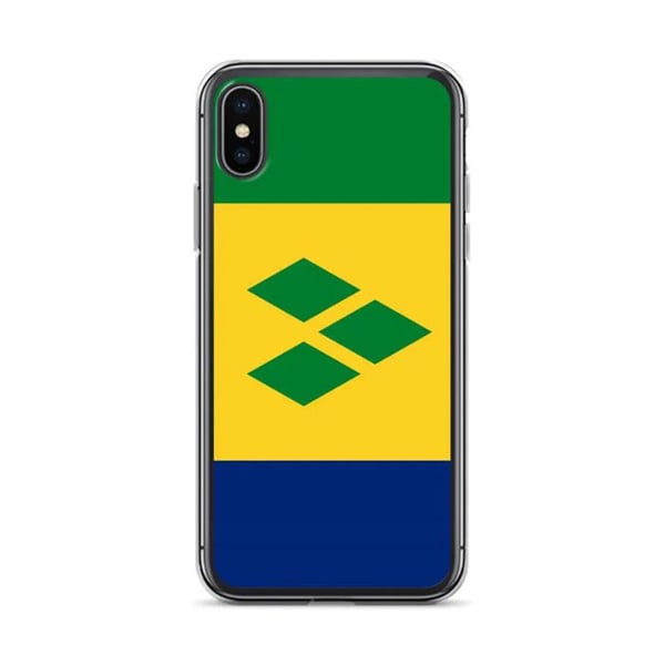 Mobilskal - PIXELFORMA - iPhone XS Max - Saint Vincent Flagga - Flexibel - Stötsäker