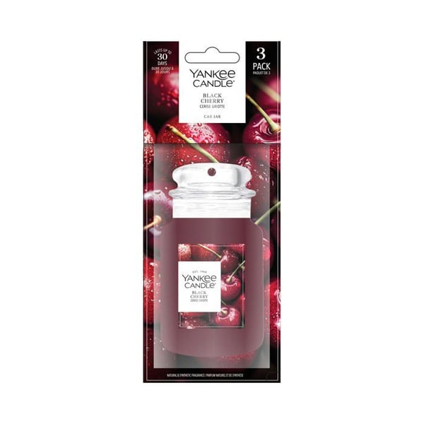 Parfym för bil - YANKEE CANDLE - Svart körsbär - Körsbär, kanel, mandel - Varaktighet 2-4 veckor