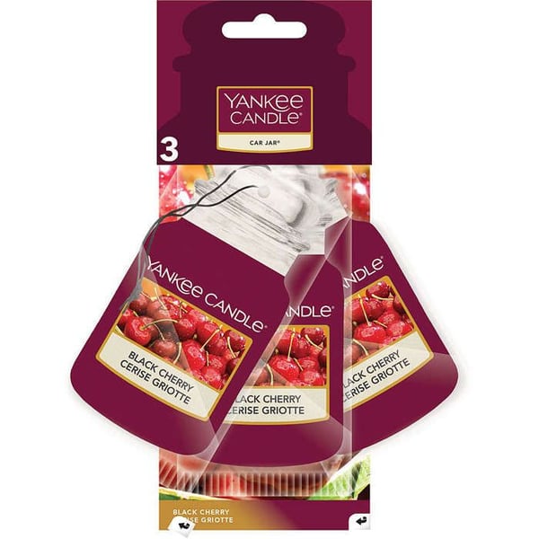 Parfym för bil - YANKEE CANDLE - Svart körsbär - Körsbär, kanel, mandel - Varaktighet 2-4 veckor