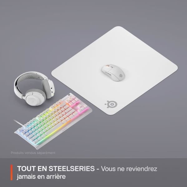 Gamingmusmatta - STEELSERIES - QcK L - Vit