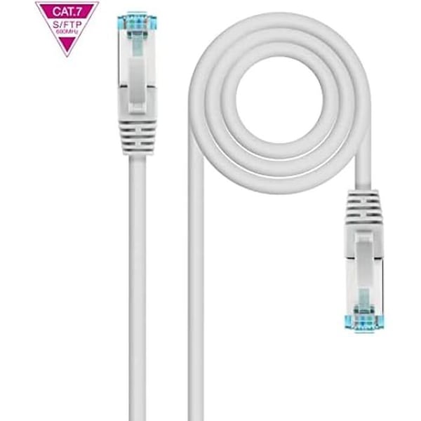 Nätverkskabel Cat.7 - NANO KABEL - 1,5m - SFTP - AWG26 - Grå