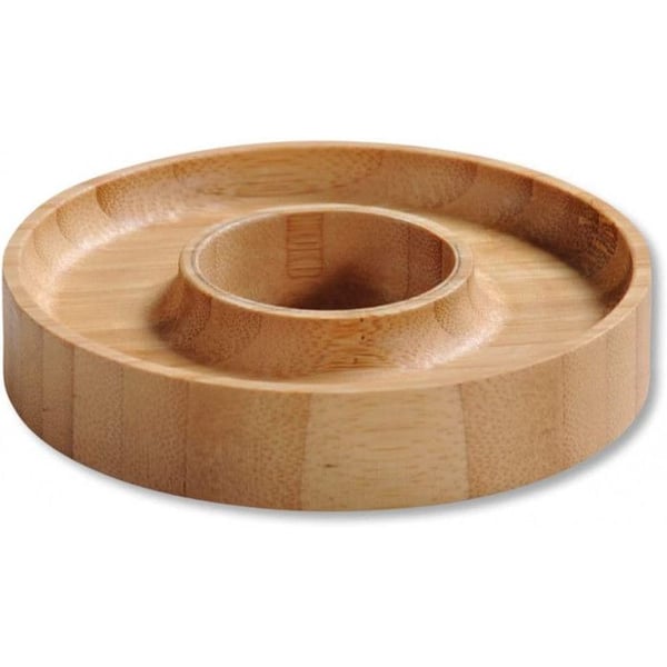 Sæt af 4 æggebægre i bambus - Beige - D 10 cm