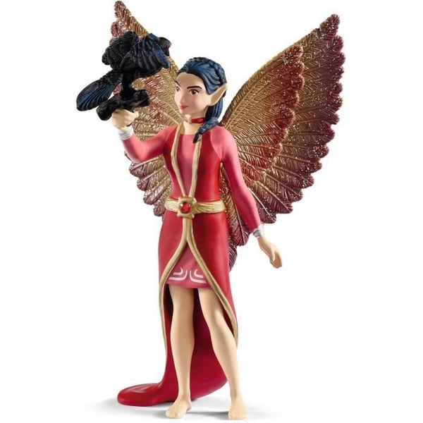 SCHLEICH statyett - Nuray den magiska skuggafen med korpen Munyn - Bayala