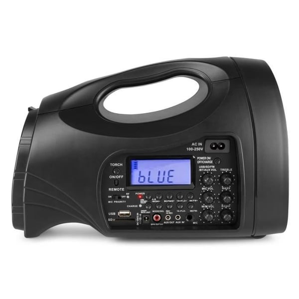 Vonyx ST016 – Förstärkt batterihögtalarsystem med handmikrofon, lavaliermikrofon och headsetmikrofon, 130 Watts max.