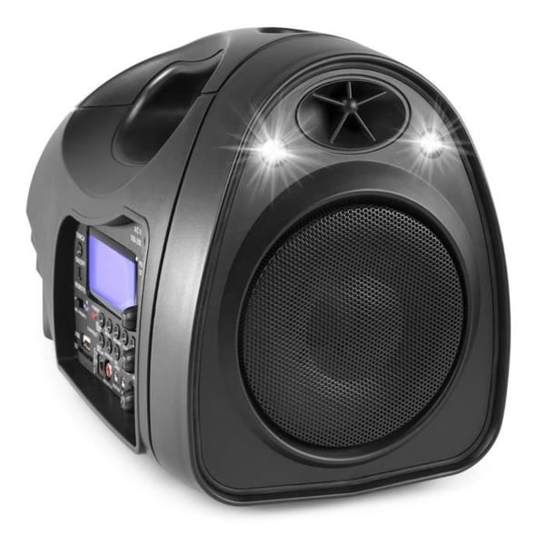 Vonyx ST016 – Förstärkt batterihögtalarsystem med handmikrofon, lavaliermikrofon och headsetmikrofon, 130 Watts max.
