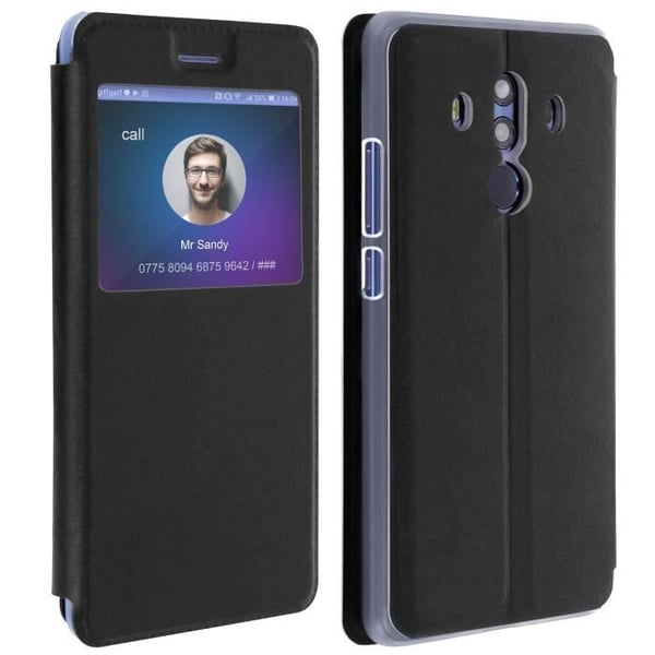 Fodral med Fönster - AVIZAR - Huawei Mate 10 Pro - Hård Skal - Helt Skydd - Stöd Funktion
