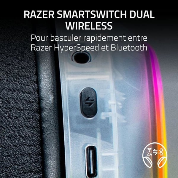 Razer Barracuda X Chroma Phantom White Pelikuulokkeet - Langaton Monialustainen RGB
