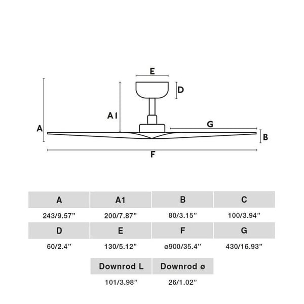 Loftventilator - FARO BARCELONA - HEY S - Energibesparende DC-motor - Træblade - Fjernbetjening inkluderet