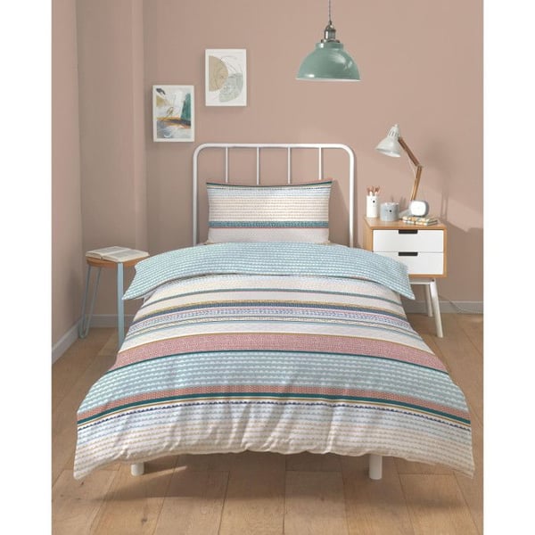 Sängset "Scandi Stripe" i alla storlekar 100% bomull / 57 trådar/cm² - Sängset 140 x 200 cm + 1 örngott 63.