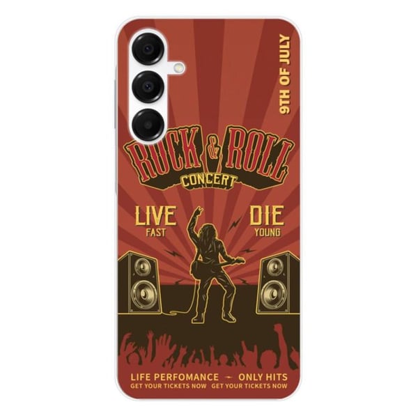 Siliconfodral - Kompatibel med Samsung Galaxy A36 5G - rock and roll-design