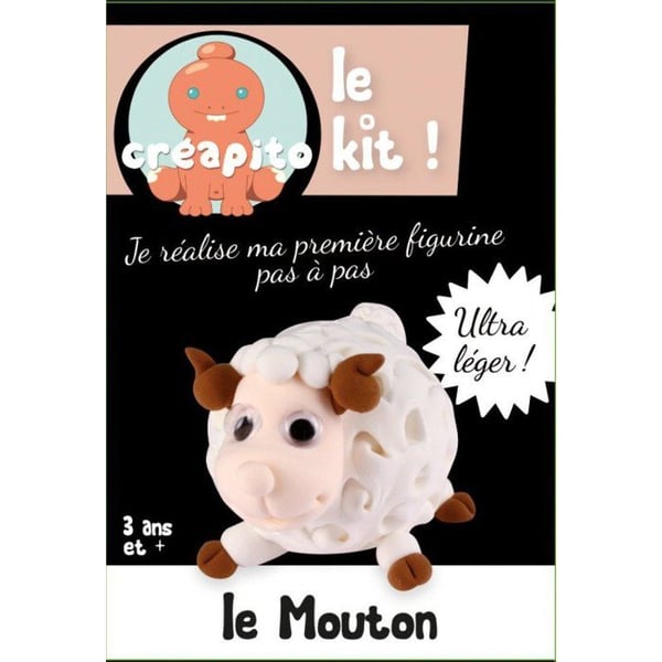 MégaCréa DIY - Kit för barn med modellera Creapito Fåret