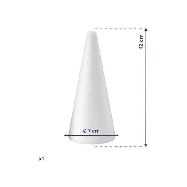 Polystyrenekon - Rayher - Vit - Blandat - Ideal för dekoration - Lätt och enkel att hantera
