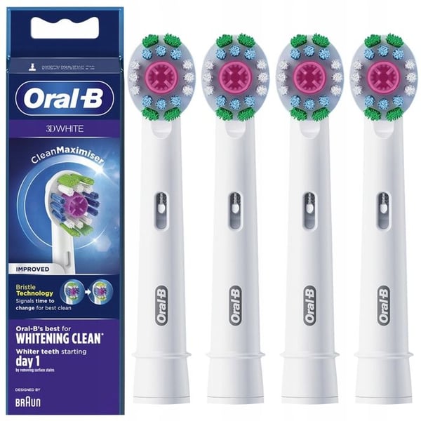 Tänder till tandborstar - Oral-B - 3D White - Effektiv blekning