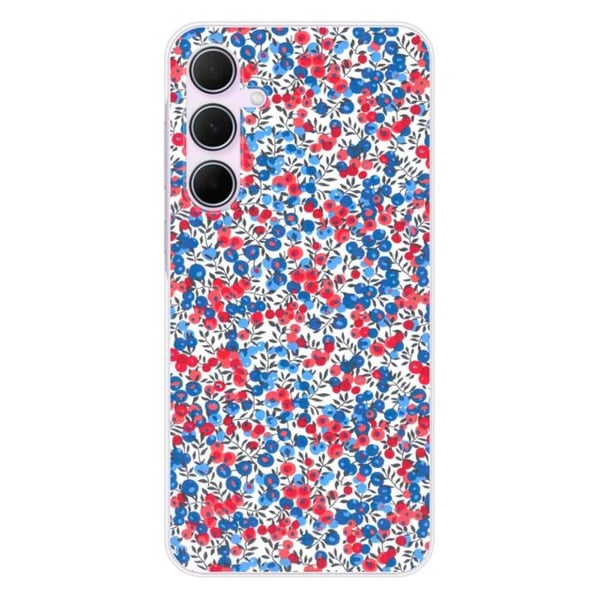 Tryckt silikonfodral kompatibelt Samsung Galaxy A55 5G Liberty Wiltshire Blue