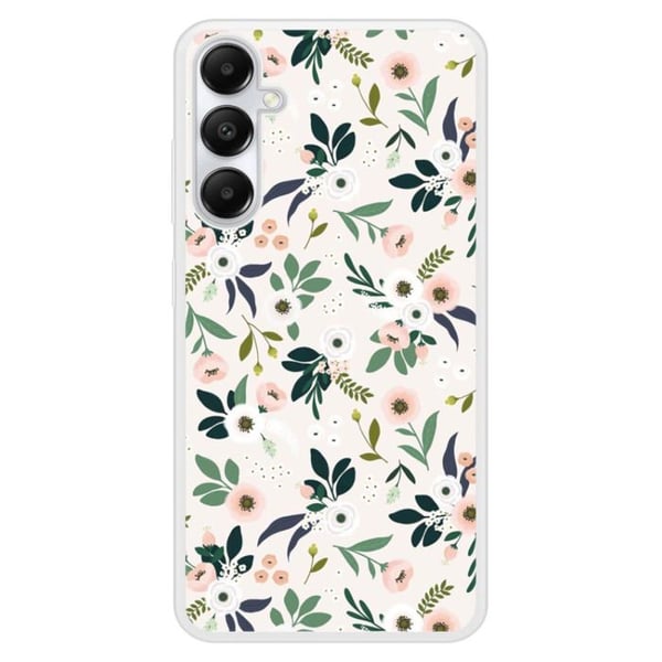 Skyddsskal i förstärkt silikon med tryck kompatibel med Samsung Galaxy A25 Blommor