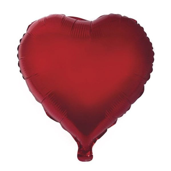 Ballon Hjärta, 46x49cm, 1st, klassisk röd