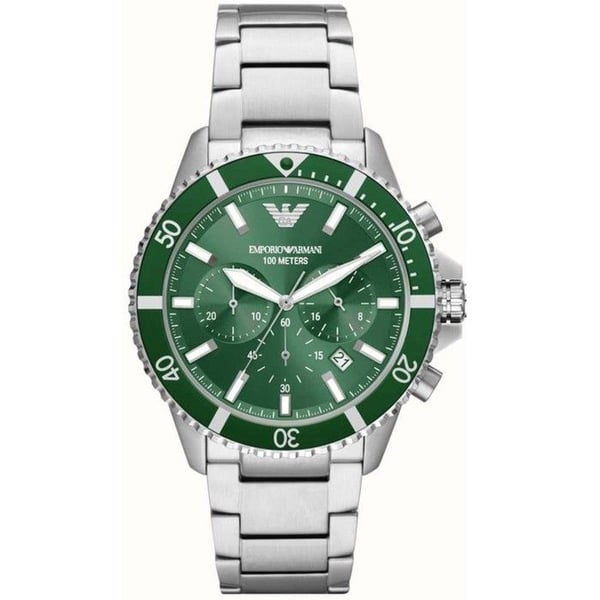 Klocka - Grön Stål - Emporio Armani - AR11500