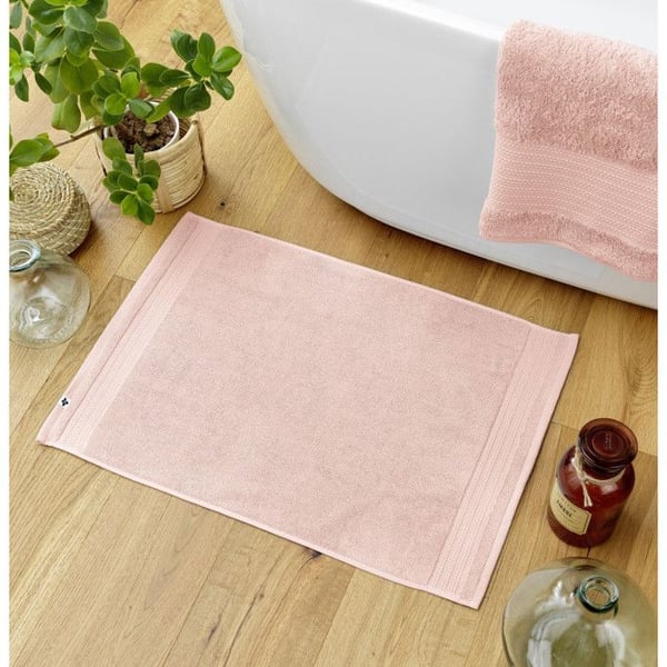 Badrug "Garance" 50 x 70 cm / 100% Ekologisk Bomull / 600 gr/m² l'Effet Papillon - Garance Puderrosa - Badrug 50 x 70 cm