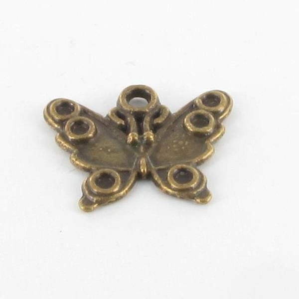 MégaCréa - Metallberlock Fjäril Brons (10 stycken)