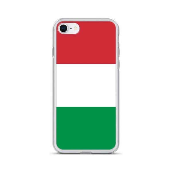 Telefonfodral – Italienska flaggan – Kompatibel med iPhone 7 Plus – Mjuk Fodral – Slitstark och Stötresistent – Silikon – Pixelforma
