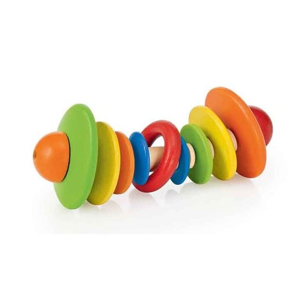 Babyleksak - SELECTA - Tondelli SEL-1465 - Trä - Färgglad och lätt skallra