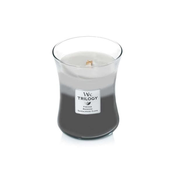 WOODWICK STEARINLYS CLESSIDRA MEDIUM GLAS VARME TRÆER
