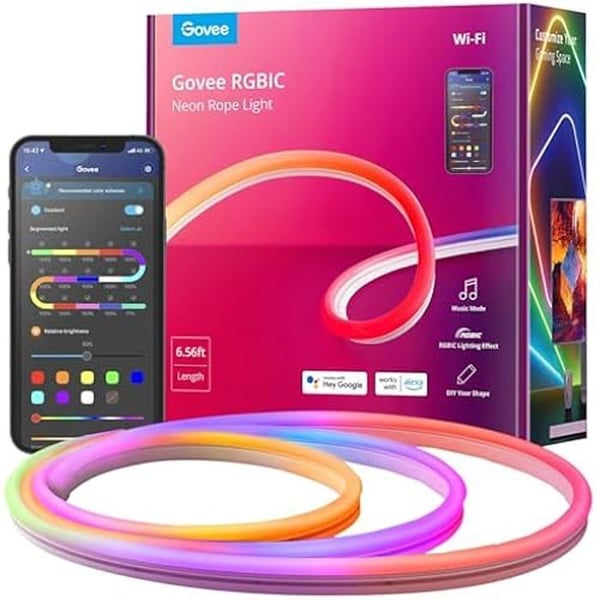 Luminous Stripe - GOVEE - RGBIC Neon Rope Light - RGBIC Färg - Trådbunden strömförsörjning - LED