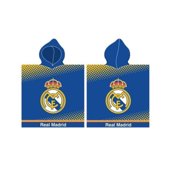 Real Madrid Poncho Handduk - 100 % bomull - Blå - 55 cm x 110 cm - Tvättbar