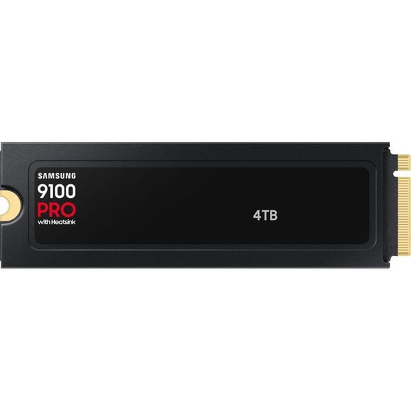 SAMSUNG - 9100 PRO med kylfläns - Intern SSD - 4 To - NVMe M.2 PCIe 5.0x4 - Läshastighet upp till 14 800 Mo/s