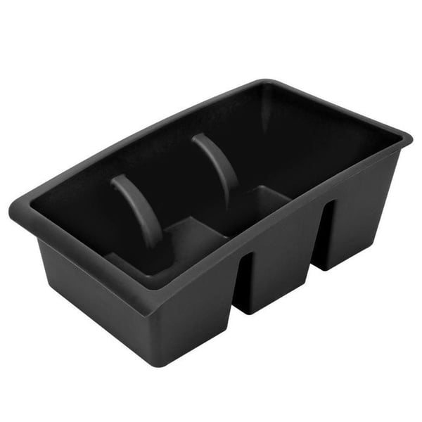 Kryddorganisatör - VILDE - 25 x 15 x 9 cm - Lätt plast - Elegant svart