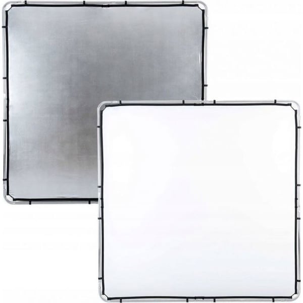Fästning - skena - fotofäste - Lastolite optik - LL LR82231R - Skylite Tyg Stort 2 x 2m Silver/Vitt