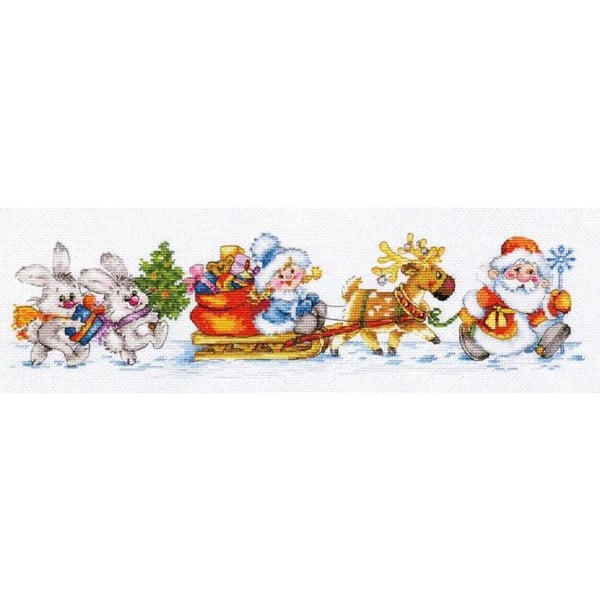 Korsstygnsset Alisa "Gott nytt år!" 40x10 cm